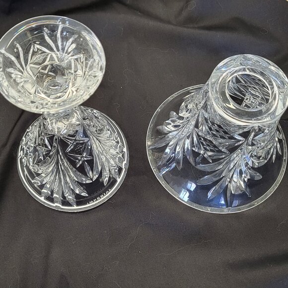 VINTAGE 24% LEAD CRYSTAL TEA LIGHT LAMP - Picture 1 of 14